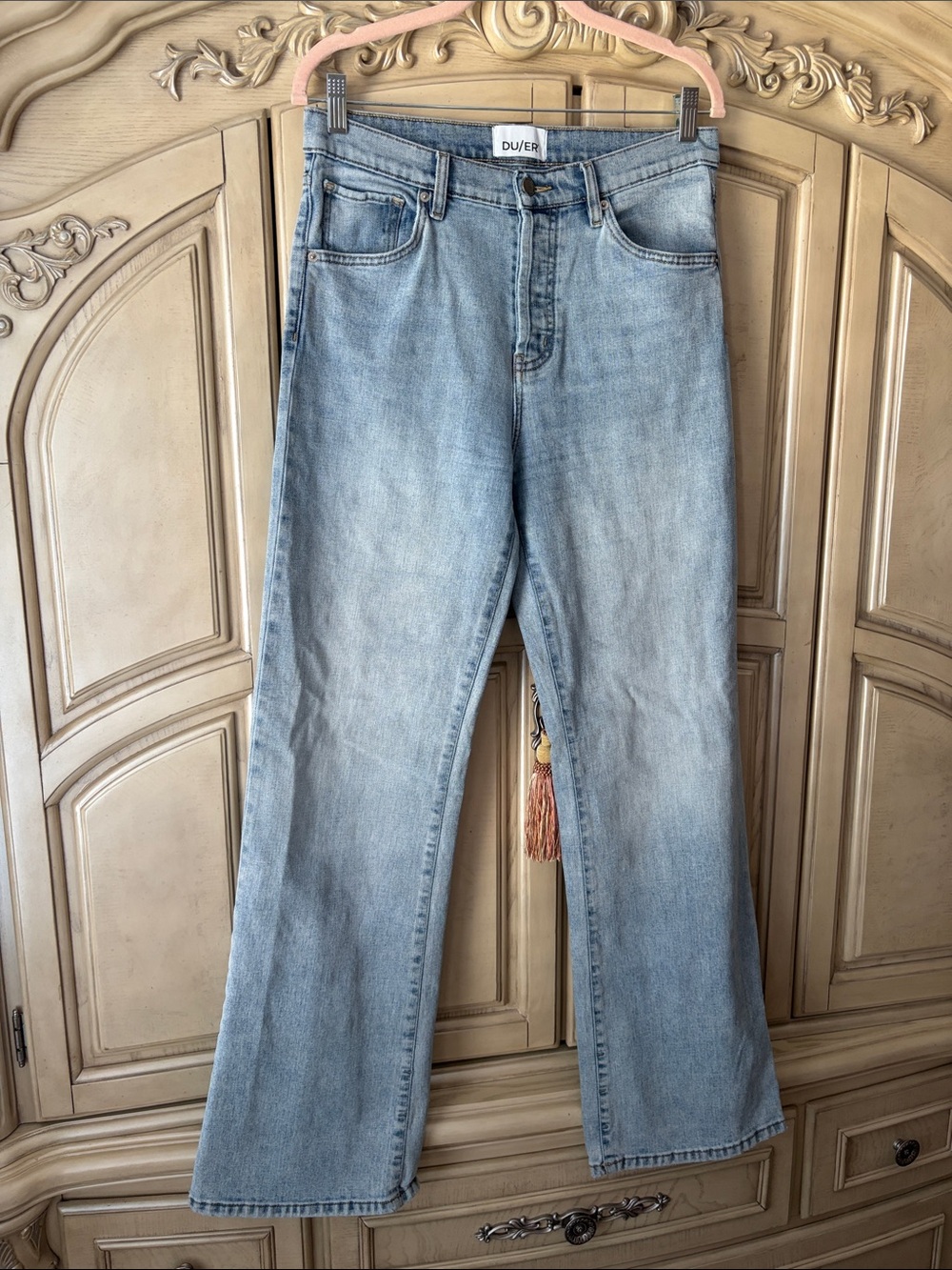 DU/ER Light Blue Straight-Leg Jeans